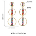 Shangjie oem aretes coloré en alliage rond